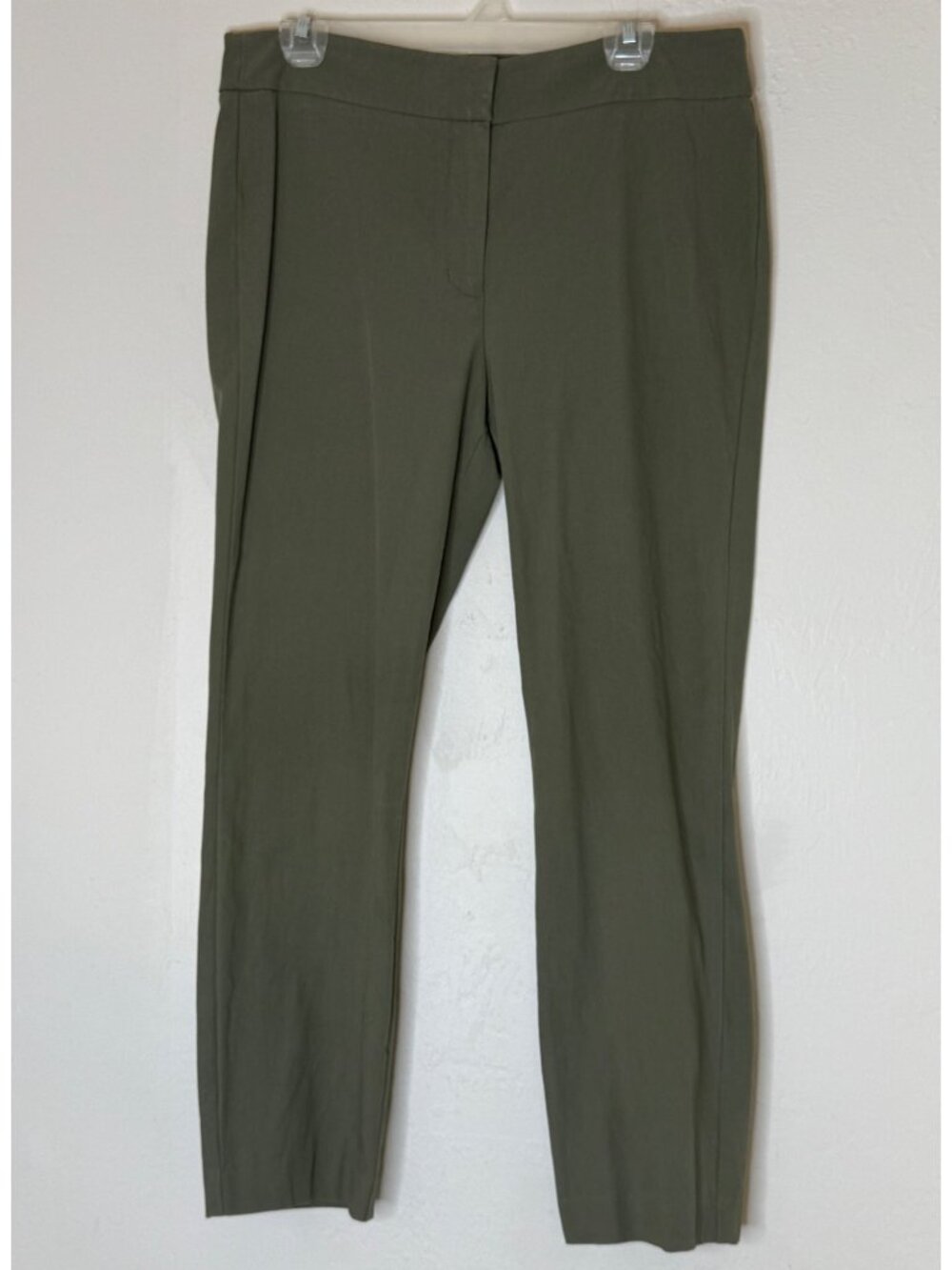 Vineyard Vines Bi-Stretch Ankle Pants‎ Olive Green Slim Fit Size 12 Womens